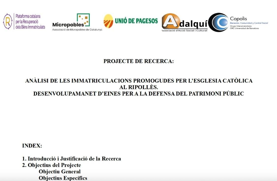 Presentació de l’Informe d’Avanç sobre les immatriculacions de l’Església al Ripollès davant el Consell d’Alcaldies